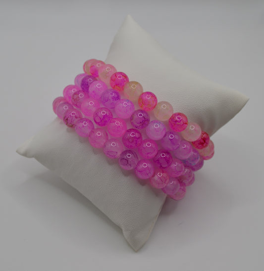 Pink speckled bracelet