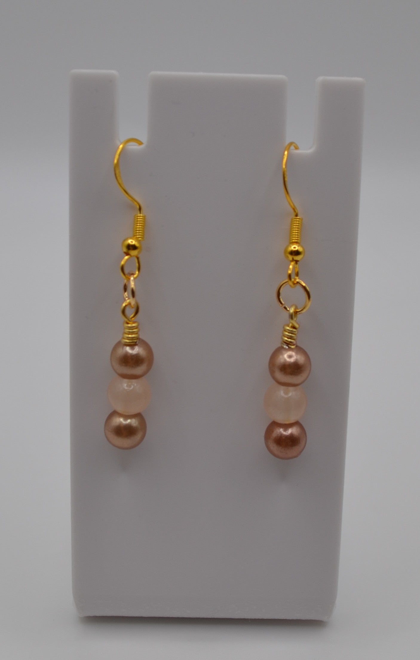 Brown and beige earrings
