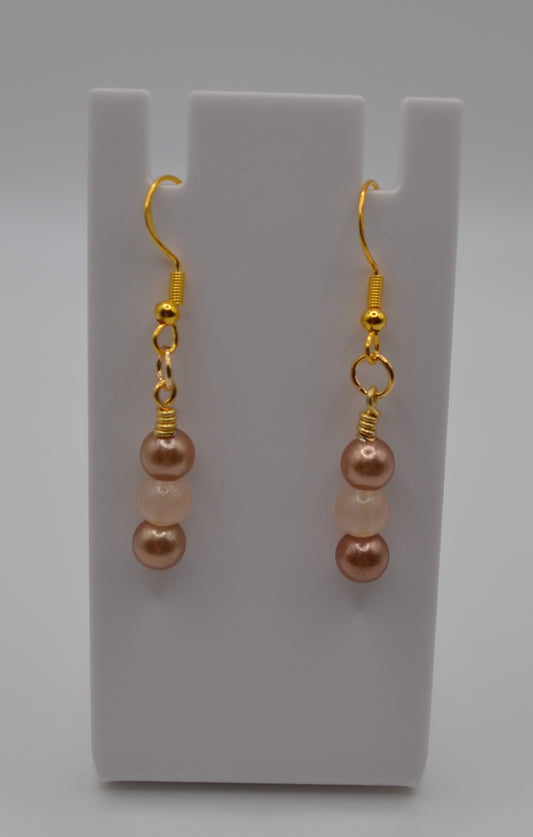 Brown and beige earrings