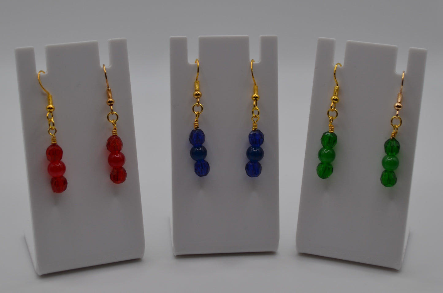 Green beaded earrings