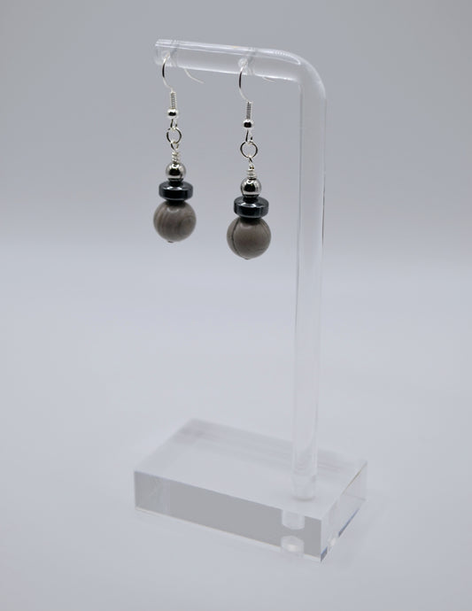 Weimaraner rondelle earrings edition two