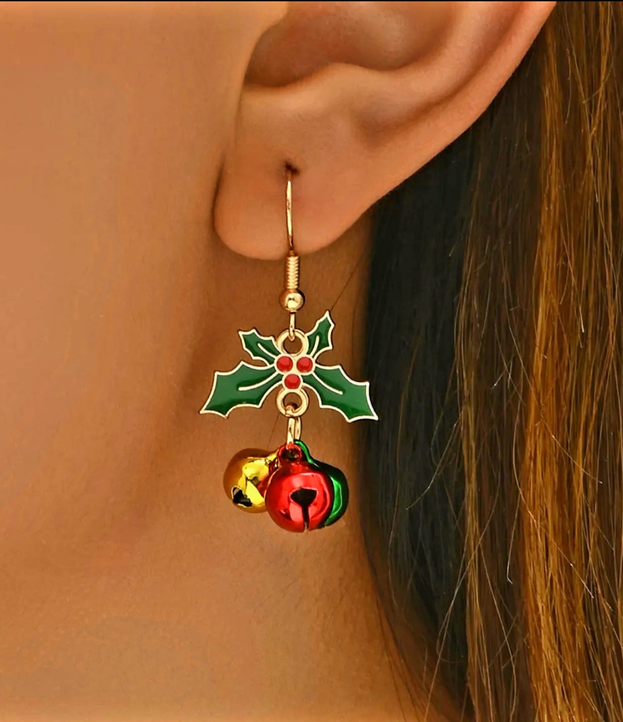 Christmas bell earrings