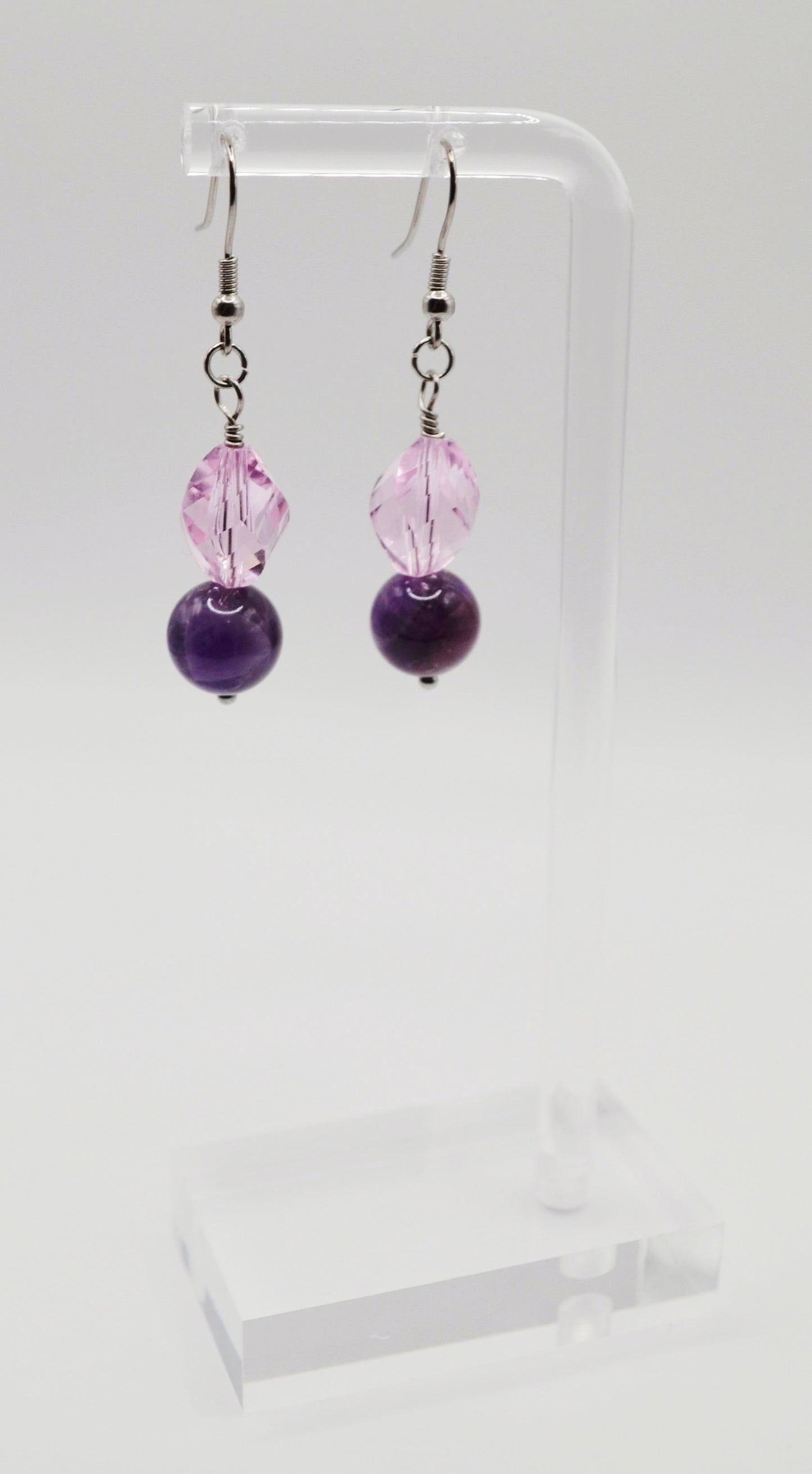 Lavender and pink earrings