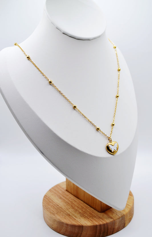 Gold butterfly necklace