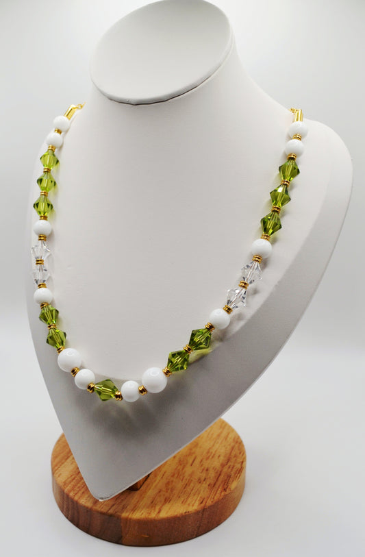 Green beaded necklace