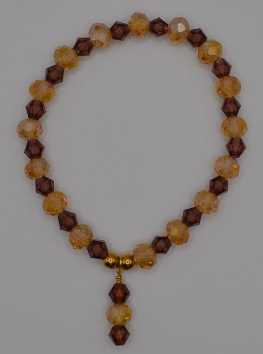 Champagne and brown bracelet