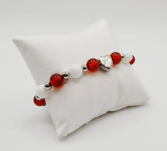 Red heart bracelets