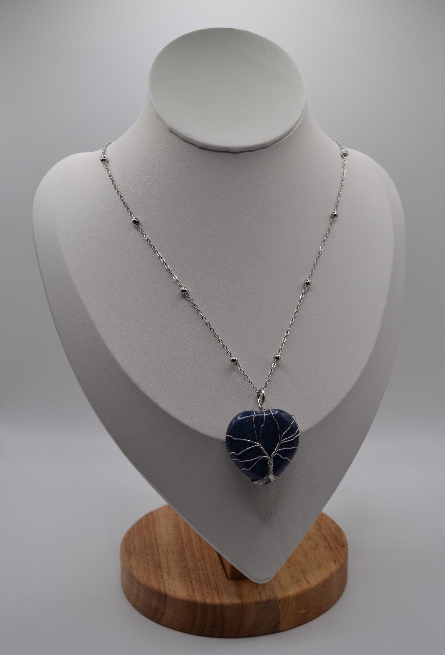 Tree of life heart pendant necklaces