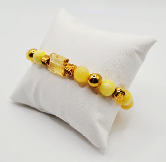 Citrine yellow bracelet