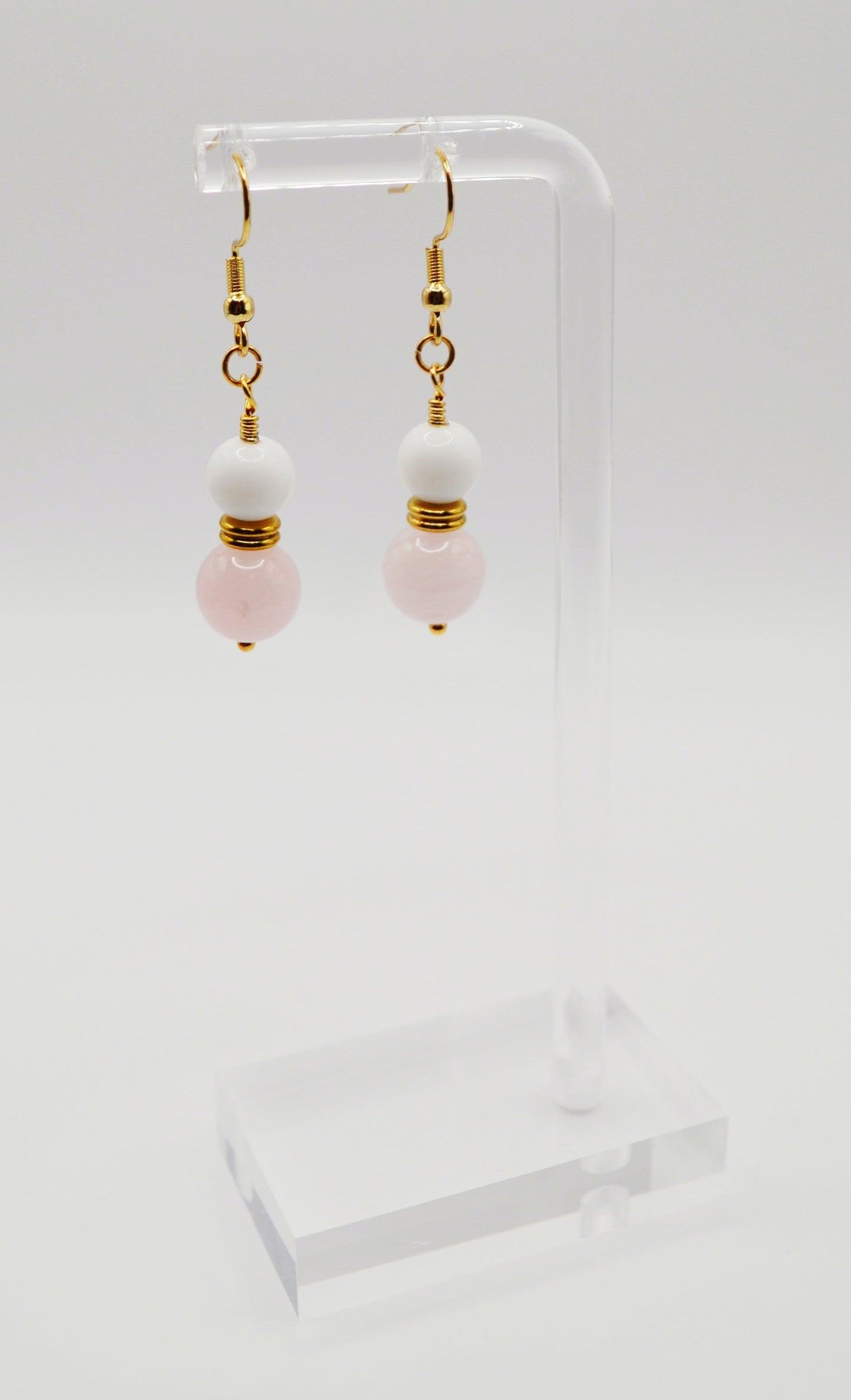 Rose quartz earrings