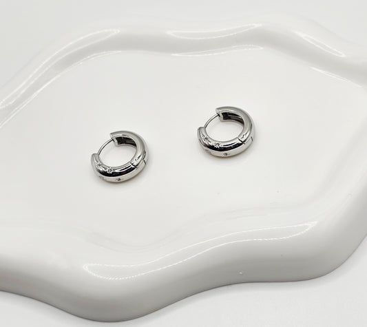 North Star Hoop Earrings