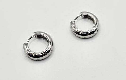 North Star Hoop Earrings