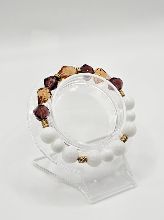 Fuchsia and Peach Bracelet
