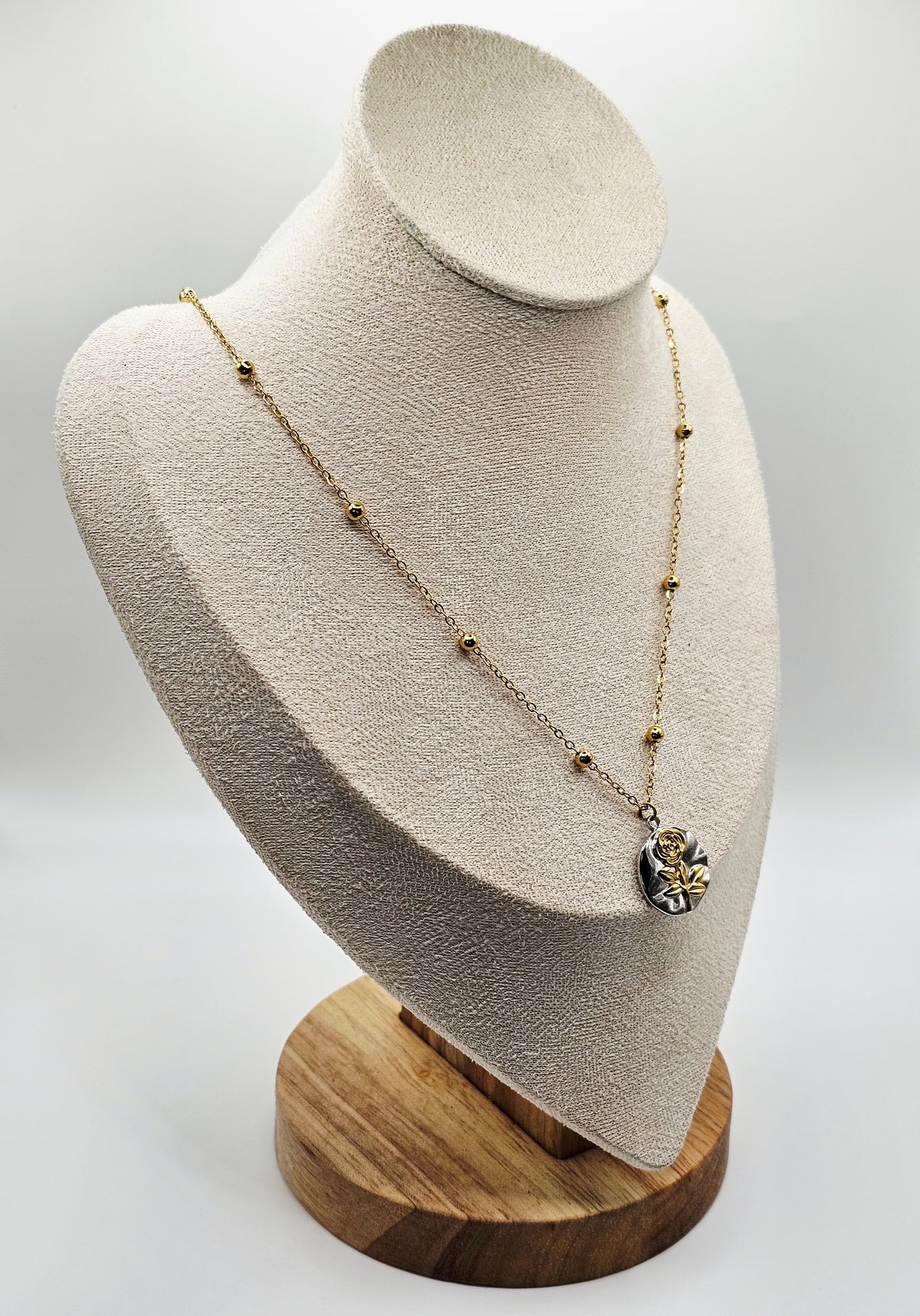 Rose Dragonfly Pendant Necklace