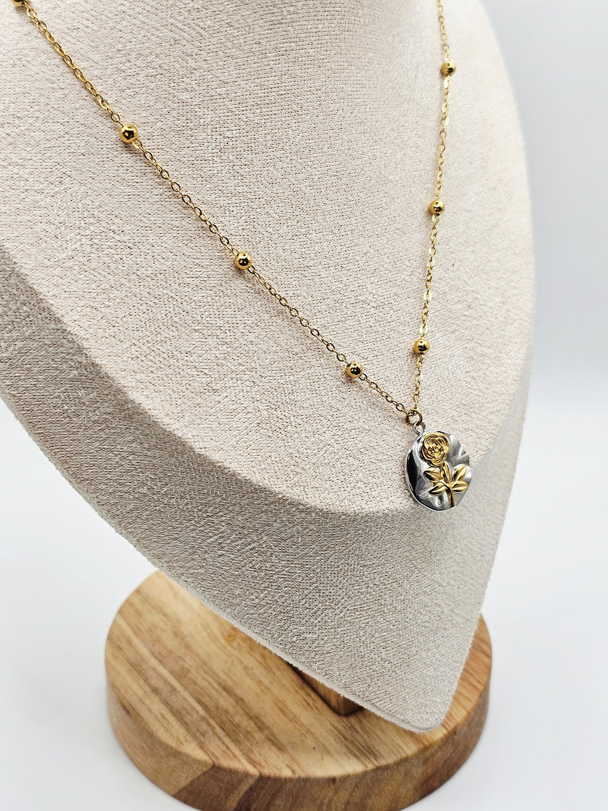 Rose Dragonfly Pendant Necklace