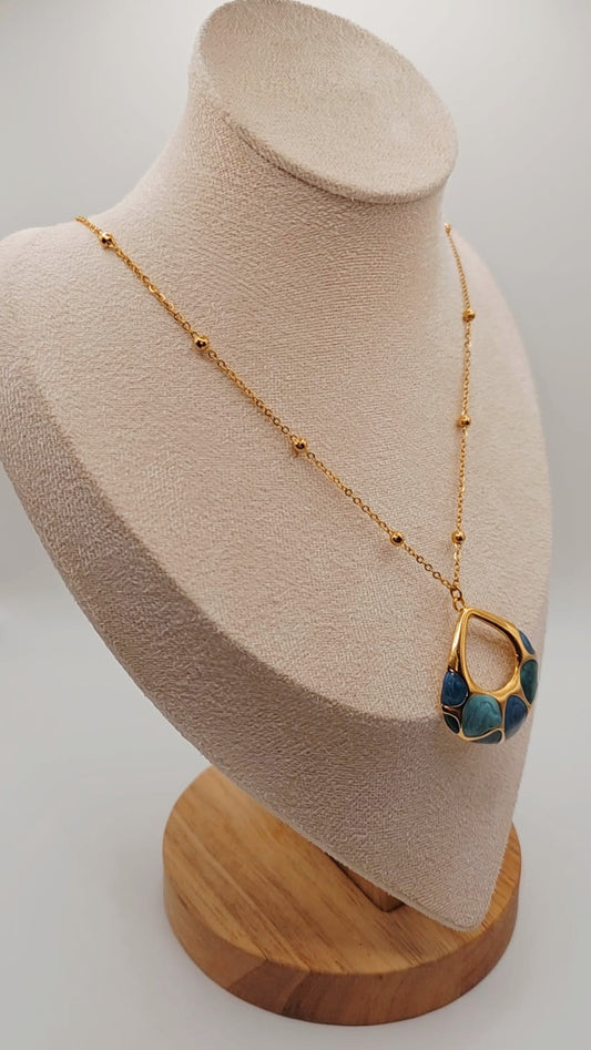 Oil Drip Pendant Necklaces