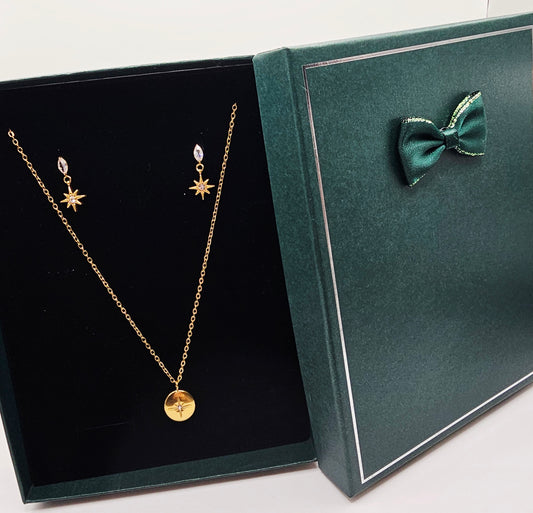 North Star Earring and Pendant Necklace Gift Set
