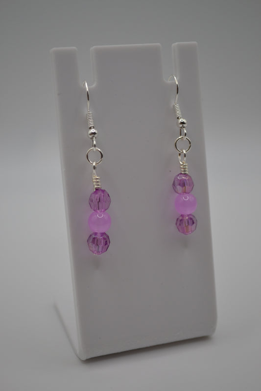 Purple dangle earrings