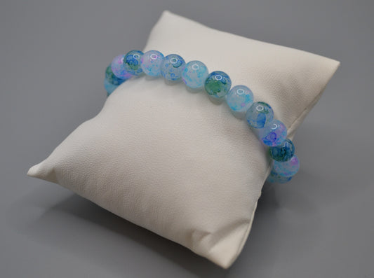 Light blue mixed speckled bracelet