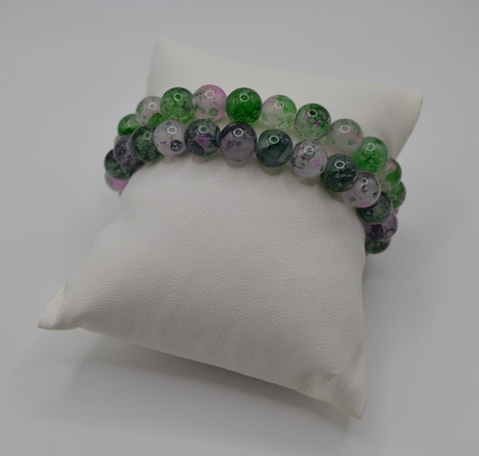 Green speckled bracelet