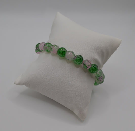 Green speckled bracelet