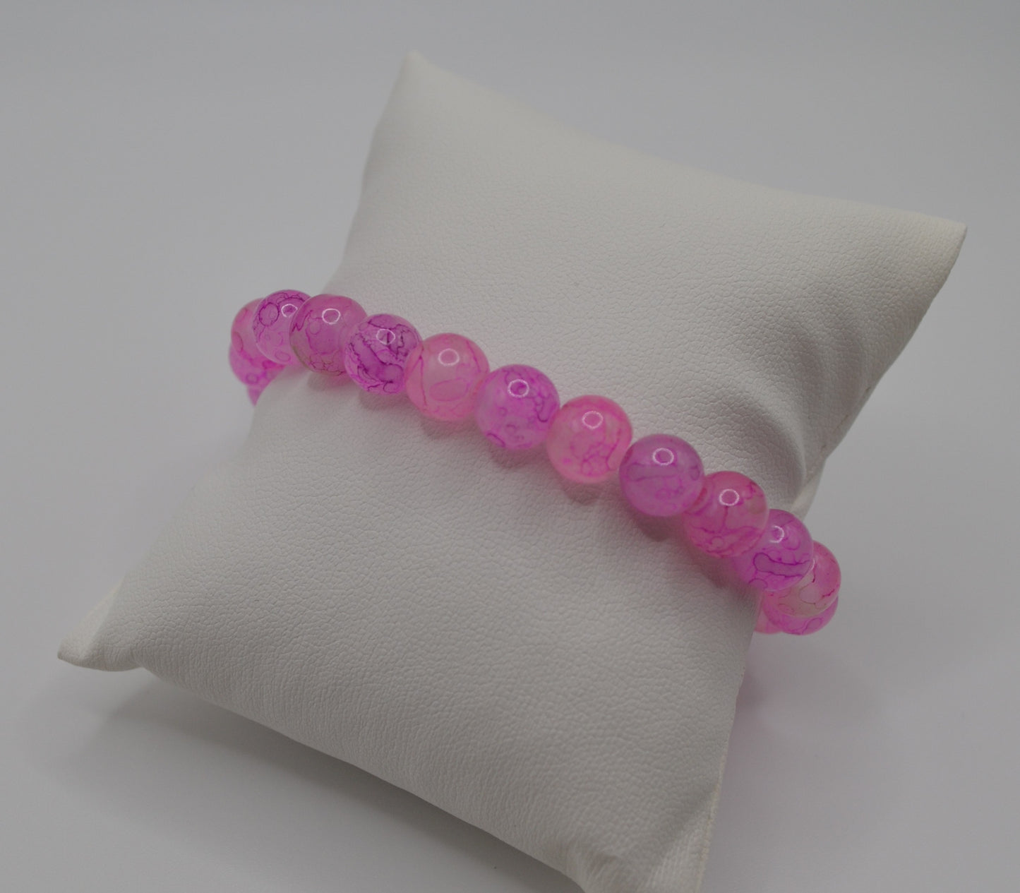 Pink speckled bracelet