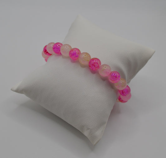 Pink speckled bracelet