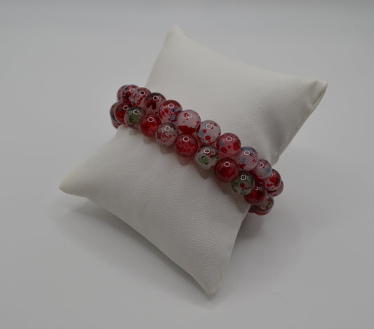 Red speckled bracelet