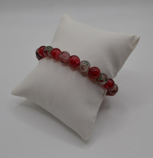 Red speckled bracelet