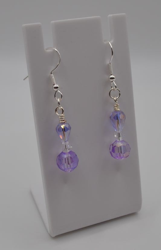 Lilac dangle earrings