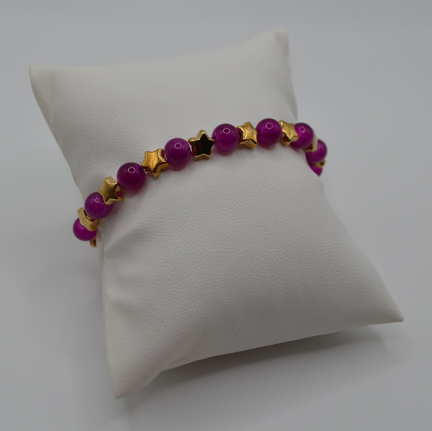 Purple gold star bracelet