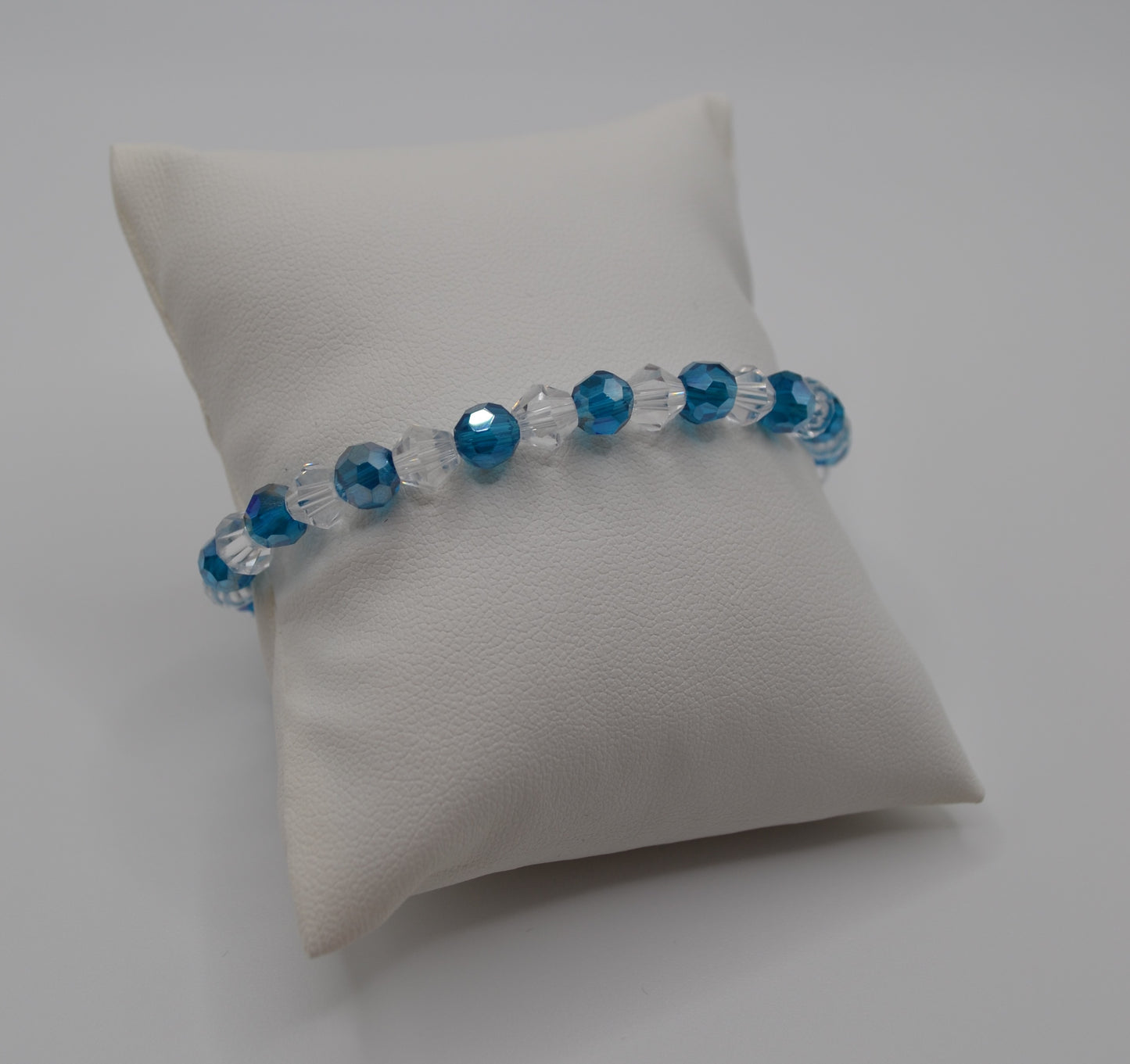 Deep blue and clear bracelet