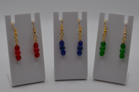 Green beaded earrings