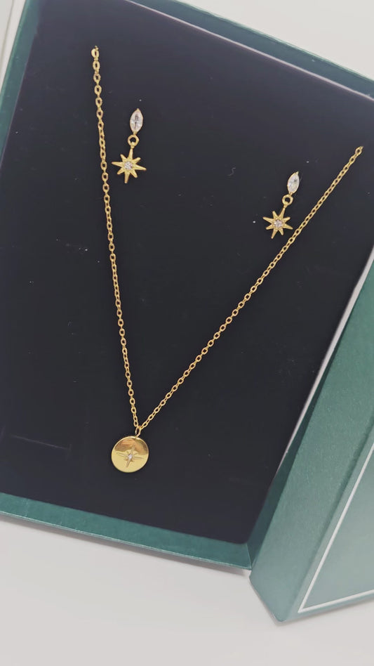 North Star Earring and Pendant Necklace Gift Set