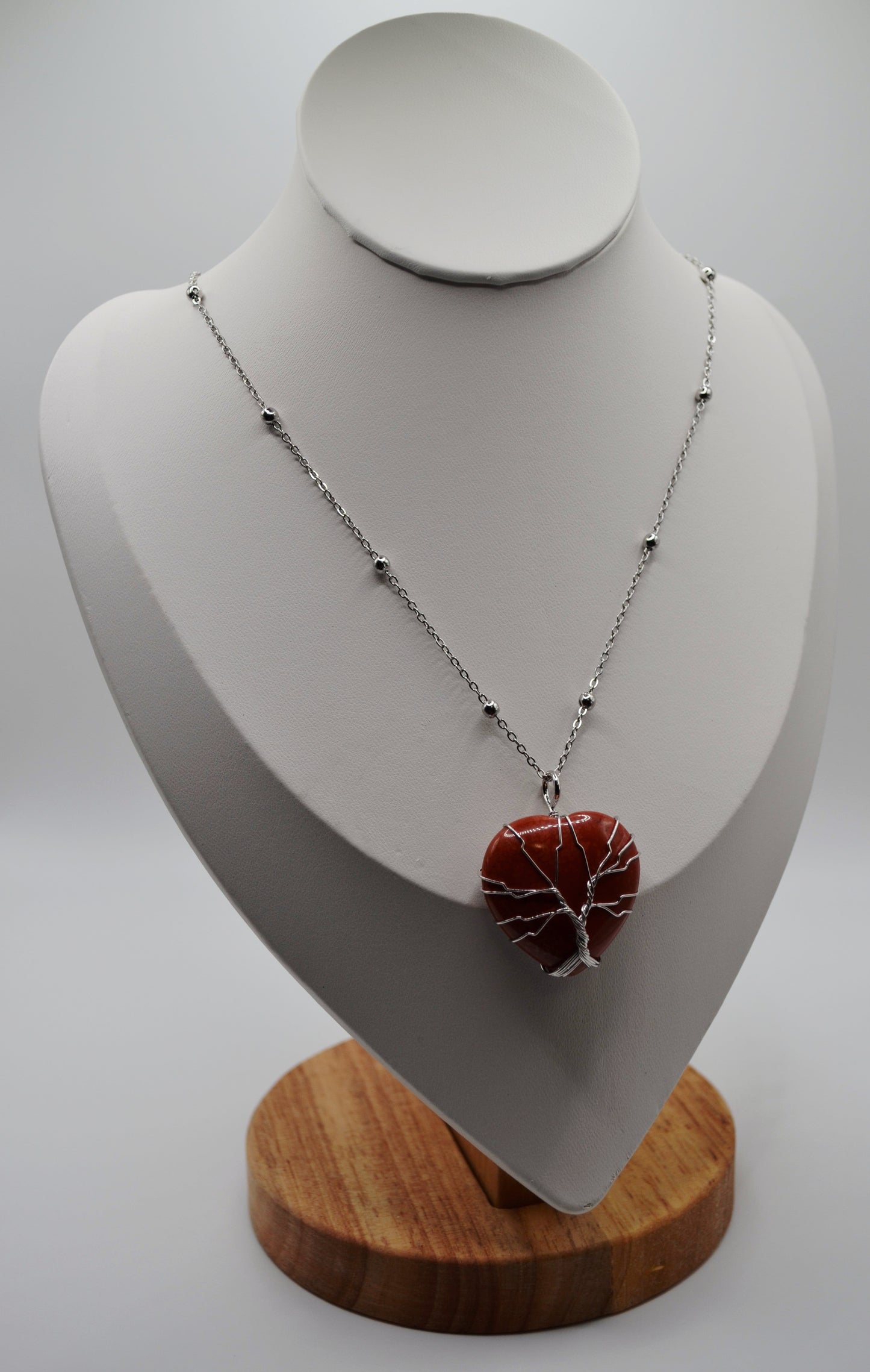 Tree of life heart pendant necklaces