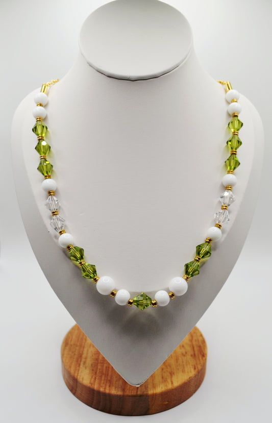 Green beaded necklace