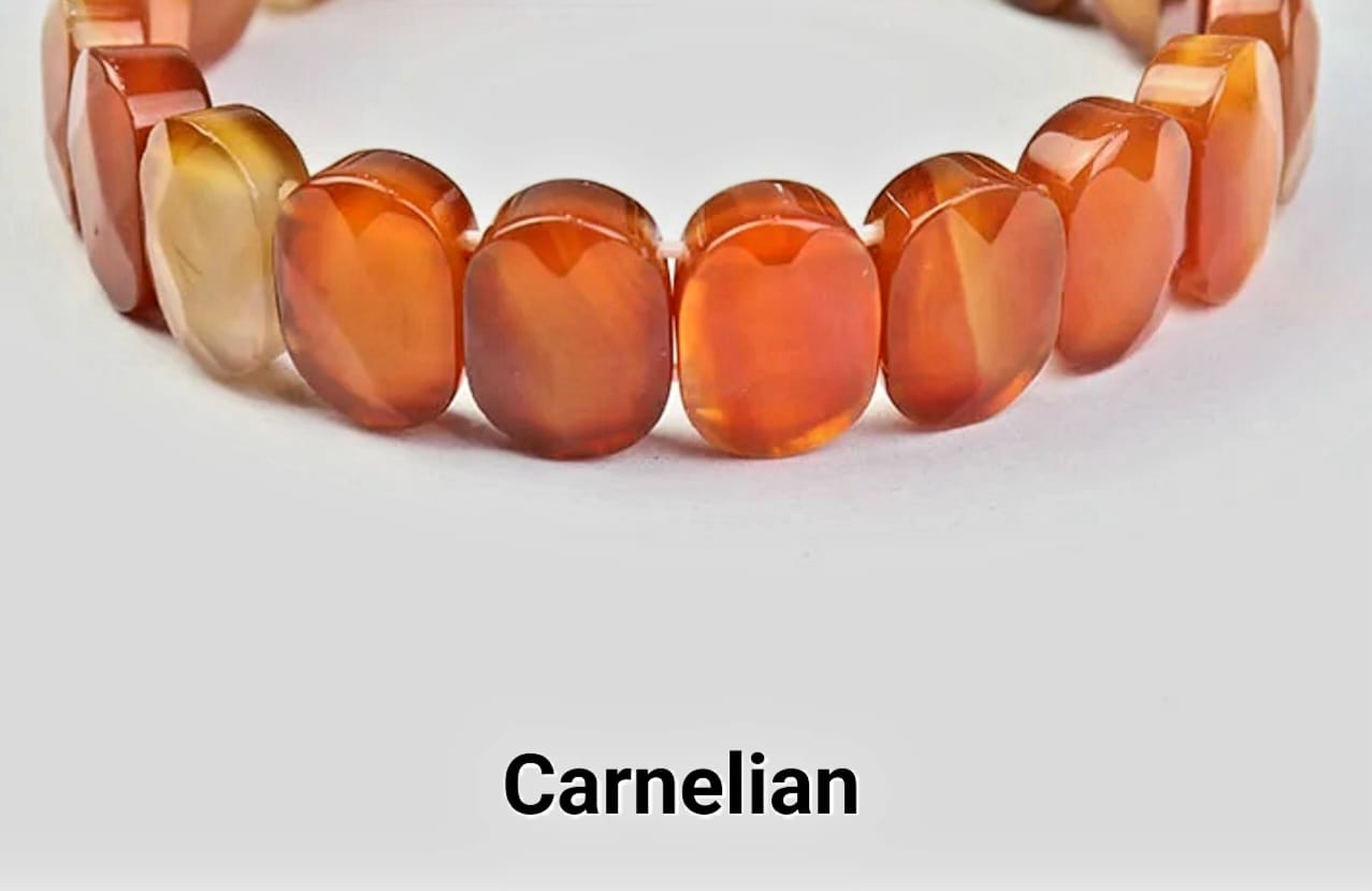 Facted rectangle stone oval beaded bracelets