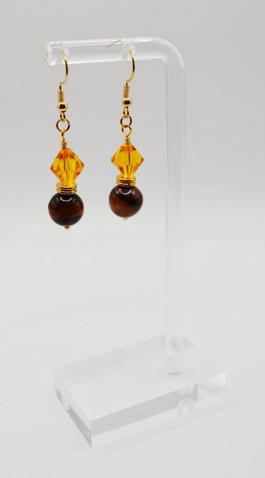 Tiger eye earrings