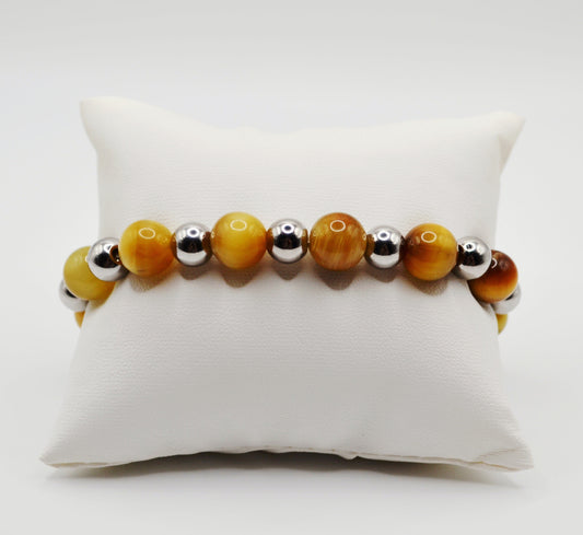 Golden tiger bracelet edition one in silver