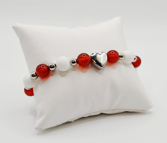 Red heart bracelets