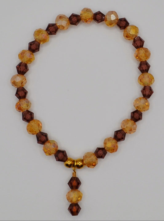 Champagne and brown bracelet