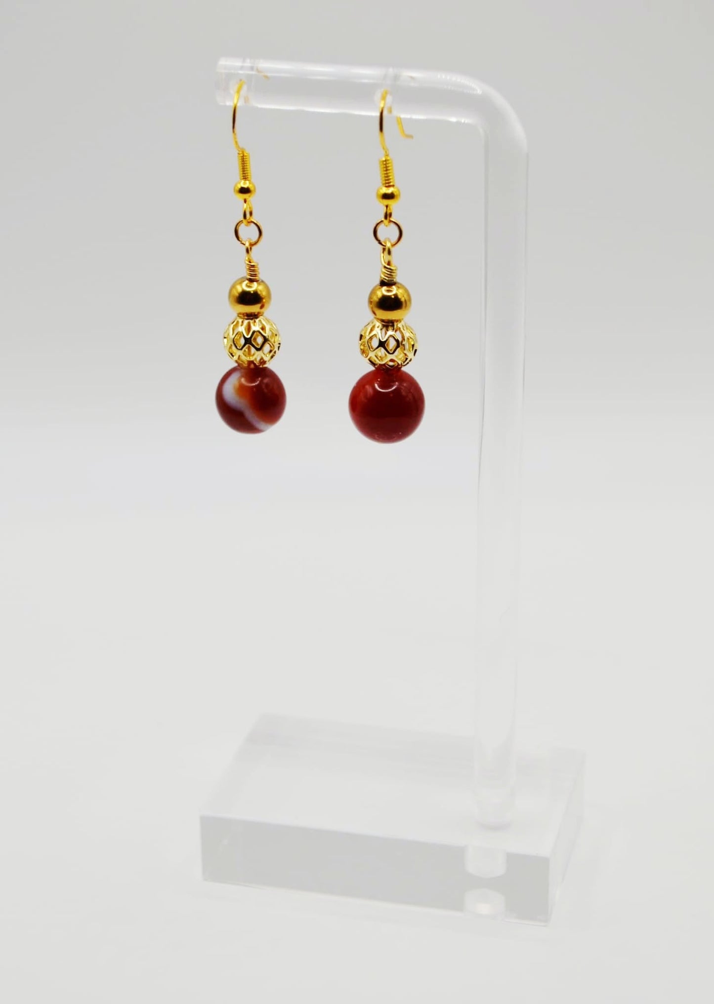 Vizsla cage and gold beaded jewellery set