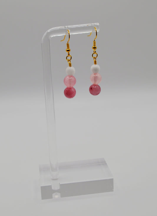 Red persian stone valentine's earrings