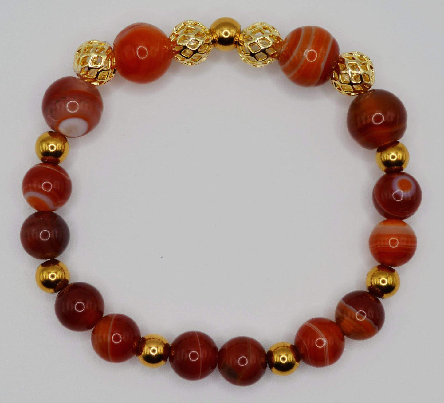 Vizsla cage and gold beaded bracelet