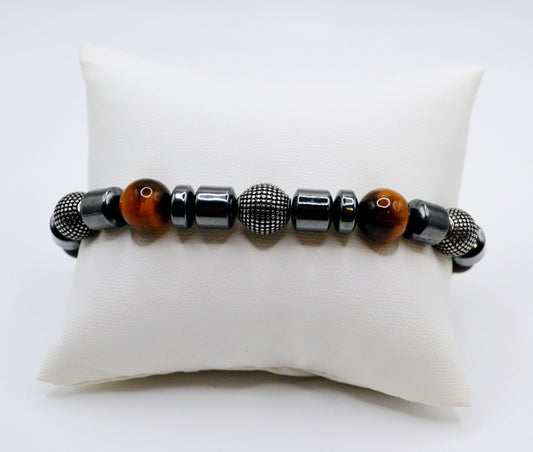 Tiger eye men's bracelet