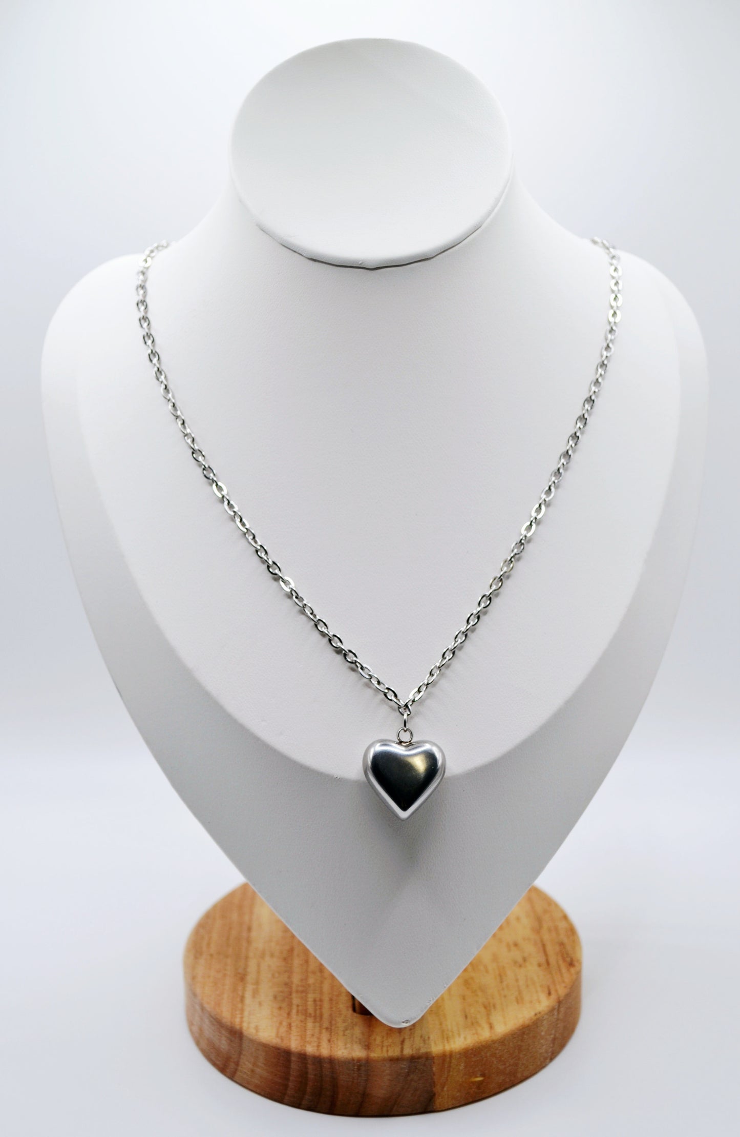 Silver heart necklace