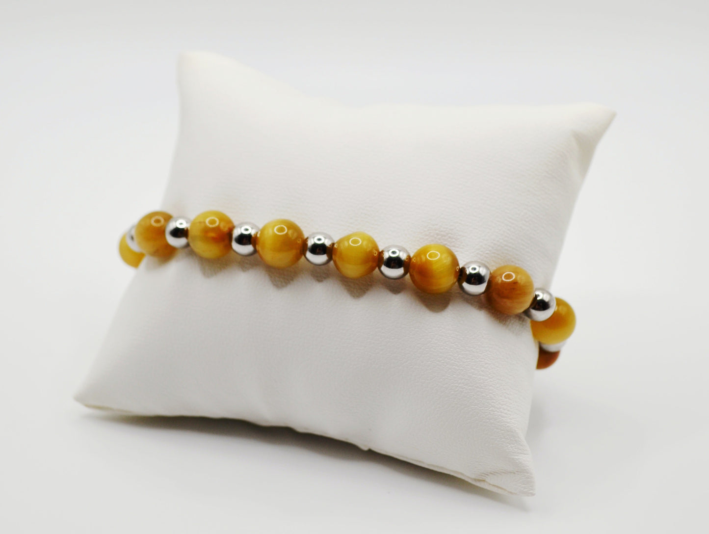 Golden tiger eye bracelet edition two silver