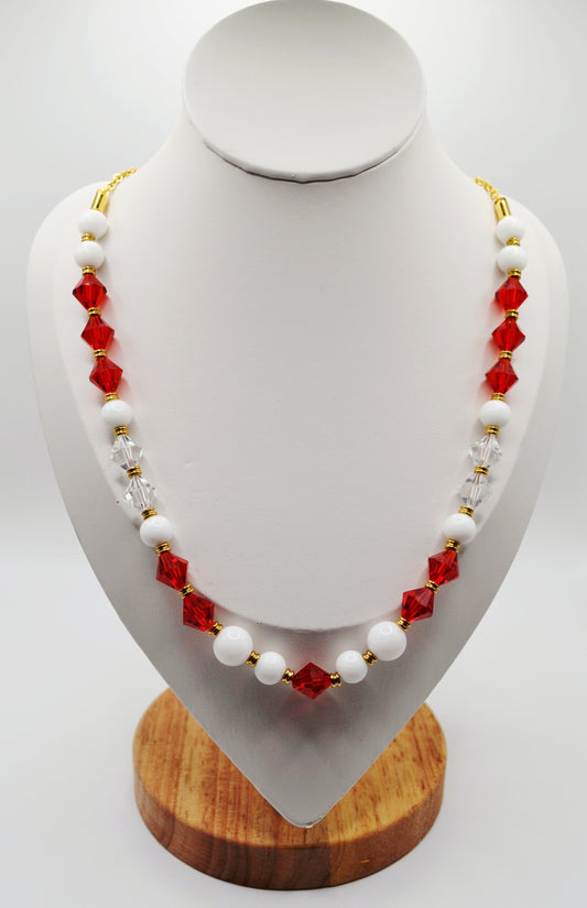Red beaded necklace