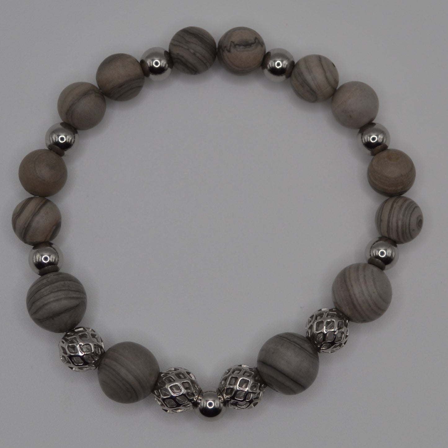 Weimaraner and cage beaded bracelet