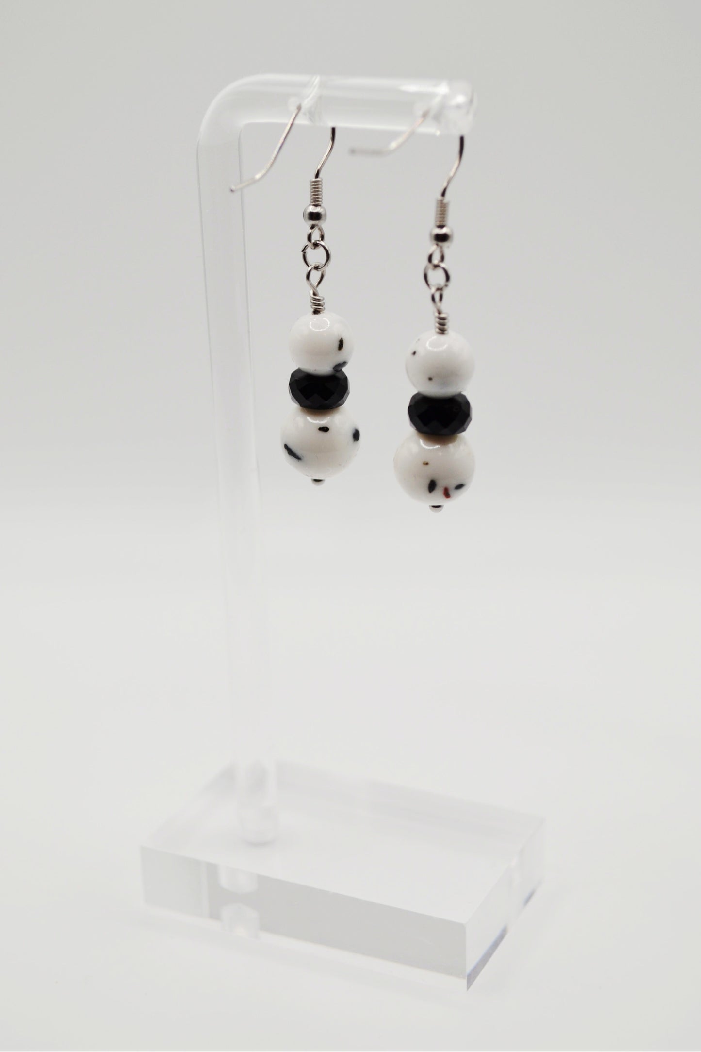 Dalmatian crystal beaded jewellery set